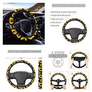 ZFRXIGN Western Car Seat Covers for Women Full Set Aztec Car Steering Wheel Cover Car Seat Belt Cover, Car Coaster Cup Holder, Wristlet Keychain Lanyard Universal Tribal Navajo