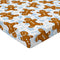 Ambesonne Gingerbread Man Fitted Sheet Set, Traditional Christmas Cookie Pattern Tile, Decorative Bedding All-Round Elastic Pocket 2 Pcs, Twin Size, Light Caramel