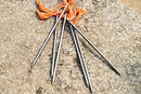 Tentock Titanium Tent Stakes 6pcs/Pack Ultralight Tarp Nails Hammock Pegs for Hard Ground Rock Granite with Reflective Loop (16.5CM)