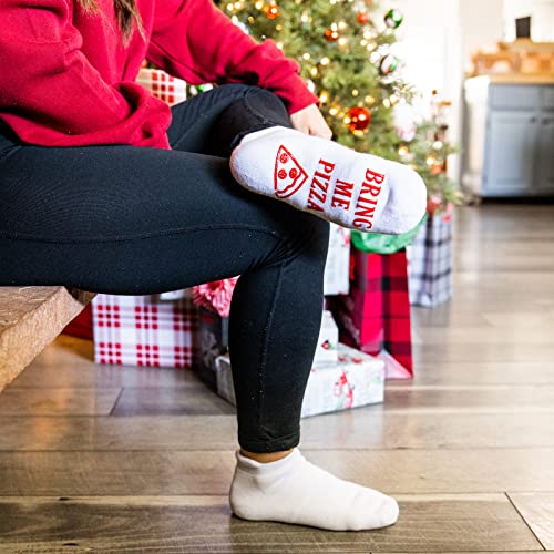 Haute Soiree Women's Novelty Socks - “If You Can Read This, Bring Me Some” - One Size Fits All, Pizza, One size