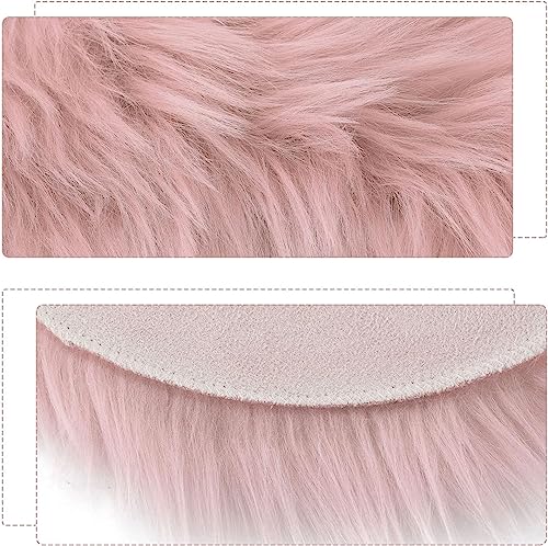 Hoitsky Heart Shaped Area Rug, Plush Faux-Fur Carpet for Living Room & Bedroom, Home Decor Valentine's Day Decor 19.6in*23.6in/50cm*60cm