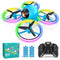 Dwi Dowellin 6.3 Inch 10 Minutes Long Flight Time Mini Drone for Kids with Blinking Light One Key Take Off Spin Flips RC Nano Quadcopter Toys Drones for Beginners Boys and Girls, Blue