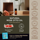 Gya Labs Rose Essential Oils for Skin & Aromatherapy - 100% Natural Rose Oil for Face - Rose Oil Essential Oil for Diffuser, Skin, Face, Hair & Perfume (10 ml)