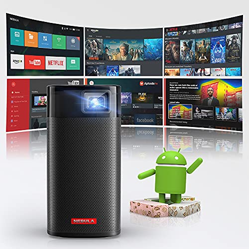 Anker Nebula Apollo, Wi-Fi Mini Projector, 200 ANSI Lumen Portable Projector, 6W Speaker, Movie Projector, 100 Inch Picture, 4-Hour Video Playtime, Neat Projector, Home Entertainment—Watch Anywhere.