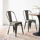 Modway EEI-3859-GME Promenade Bistro Dining Side Chair Set of 2, Gunmetal