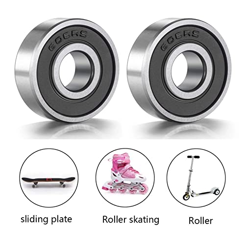 20PCS Skateboard Bearing Rolling Bearings, Miniature Deep Groove ， Rubber Sealed Skateboard Ball Bearings, 608-2RS Skateboard Bearings for Roller Skates, Inline Skates, Scooters etc