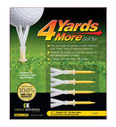 4 Yards More Golf Tee - 2 3/4" Standard (4 Yellow Tees)