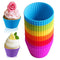 Silicone Cupcake Liners, 24 Pack Reusable Baking Cups Nonstick Easy Clean Pastry Muffin Molds 7cm Silicone Cupcake Moulds for Cake Balls, Muffins, Cupcakes and Candies