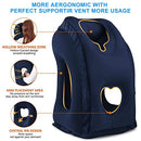 Inflatable Travel Pillow for Airplanes, Inflatable Neck Air Pillow for Sleeping to Avoid Neck and Shoulder Pain, Support Head, Neck and Lumbar, Used for Airplane, Car, Bus and Office (Blue)