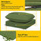 AAAAAcessories Outdoor Deep Seat Cushions for Patio Furniture, Water-Resistant Replacement Patio Chair Cushions Set of 2, 24 x 24 x 5 inch, Dark Moss Green