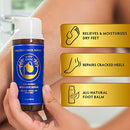 100% Organic Therapy Foot butter Balm treatment to heal, repair, Smooth, soften dry cracked peel callus skin on feet. Natural heels cream Moisturiser for soft and healthy feet care for men and women