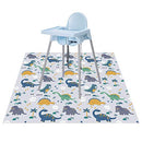 Splat Mat for Under High Chair/Arts/Crafts by Hoitsky, 51"(130 cm) Baby Anti-Slip Food Splash and Spill Mat for Eating Mess, Waterproof Floor Protector and Table Cloth (Dinosaur)