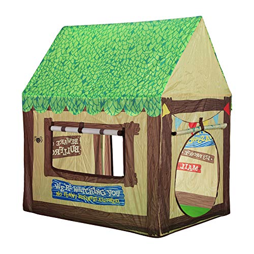 SweHouse Playhouse for Kids Indoor, Kids Play Tent, Toys for Boys and Girls Children Clubhouse Tent with Roll-up Door and Windows