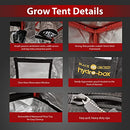 BLACK ORCHID Grow Tent Kit Complete 100W UFO LED Grow Light 60x60x160 cm Full Spectrum Indoor Grow Tent Kit Hydroponics Grow Tent Setup Kit Grow House