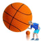 Silent Basketball Dribbling Indoor, Lightweight Uncoated High Density Foam Ball, 2023 Newest Foam Basketball Indoor Training Ball for Patios Playrooms Stadiums Yards