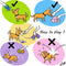 Chiwava 4 Pack 2.4" Squeak Latex Puppy Dog Toy Ball Sports Balls Sets Fetch Interactive Toy for Small Dogs