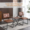 BV Dining Chair Set of 2, Vintage Suede Mid Century Dining Chair, Suede Fabric Chairs with Metal Chrome Legs for Kitchen, Dining Room, Living Room