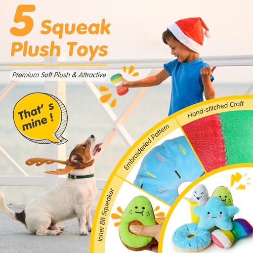 Zeaxuie 20 Pack Luxury Dog Chew Toys for Puppy, Cute Small Dog Toys with Ropes Puppy Chew Toys, Treat Ball and Squeaky Puppy Toys for Teething