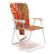SunnyFeel Folding Beach Chair Lightweight, Portable Lawn Chair for Adults Heavy Duty 300 LBS with Cup Holders, Foldable Camping Chair for Outdoor (Orange Leaf)