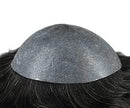 Black Mixed Grey Toupee for Men Mens Natural Hairpiece Remy Human Hair Unit (1B20)