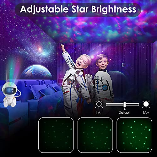 AUTOWT Astronaut Star Light Projector - Galaxy Space Nebula Ceiling Projection Lamp for Bedroom with Timer and Remote, 360° Rotation Starry LED Night Lights for Kids Adults