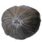 Thin Skin Mens Toupee Human Hair With Grey Dark Brown Mixed 40% Grey Hair System (240#-2# color with 40% grey)