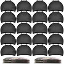 Wig Caps,MORGLES 20pcs Stretchy Nylon Wig Caps Stocking Caps For Wigs Wig Caps For Women Man-Black