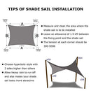 Shade&Beyond Sun Shade Sail Rectangle Canopy 20' x 16' Sail Shade Sun Shades for Patios Light Grey