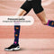 4 Pairs Compression Socks, Sports Knee High Sock for Women Running, Hiking, Tennis, Cricket, Nursing, 20-30mmhg (Fit US size 6-10)