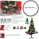 SHATCHI Christmas Train Set-Around The Tree Xmas Home Decoration Festive Light Up Realistic Sound Battery Operated, Multi, One Size