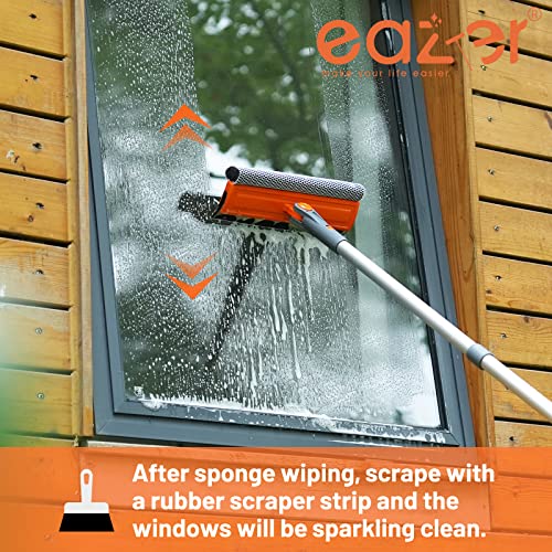 Eazer Professional Window Squeegee, 2-in-1 Window Cleaner Tool