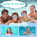 Vvinca Kids Swim Goggles, Wide View Anti-Fog Quick Adjustable Strap Swim Mask with Ear Clip Nose Clip for Children Swimming Lesson, Leak Free Water Pool Glasses for Kids Girls Boys Age 3-12