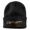 Carhartt Mens Knit Insulated Logo Graphic Cuffed Beanie, Black, One Size