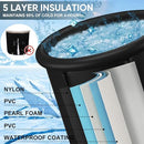 PTEROMYS Large Ice Bathtub for Athletes with Lid Portable Hot Tub Cold Plunge Therapy Training-Adult Spa for Ice Baths Soaking Ideal for Hot Bath Ice Bath (tub-75 * 75)