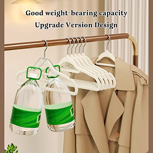 𝐕𝐞𝐥𝐯𝐞𝐭 𝐂𝐥𝐨𝐭𝐡𝐢𝐧𝐠 𝐇𝐚𝐧𝐠𝐞𝐫𝐬, Non-Slip Gray Suit Hanger, Space Saving Clothes Hanger Heavy Duty Adult Hanger, Hangers with 360°Swivel Hook, Pack of 50