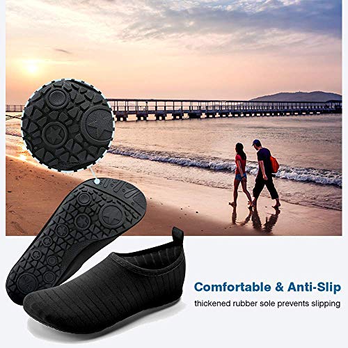 JOTO Women's Men Kids, Barefoot Quick-Dry Aqua Water Socks Slip-on Swim Shoes for Snorkeling Surfing Kayaking Beach Walking Yoga