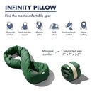 Huzi Infinity Pillow - Home Travel Soft Neck Scarf Support Sleep Nap (Pine Green)