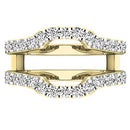 1.00 Carat (ctw) Round Diamond Ladies Wedding Band Enhancer Guard Ring 1 CT, 10K Yellow Gold, Size 9.5