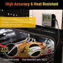 ThermoPro TP16 Digital Meat Thermometer with Food-grade Temperature Probe for Smoker Oven BBQ Grill Multifunctional Food Thermometer with Pre-programmed Food Temperature Set and Timer