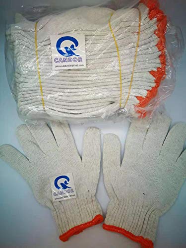 Work Gloves 12 Pairs-Cotton String Knit Cotton Polyester Gloves for Mechanic Industrial Warehouse Gardening Construction Painter Men & Women（Large-Thick-Economic) $1.49 per pair