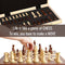 AGREATLIFE's Original 15" Magnetic Chess Board Set - Wooden Chess Board for Kids and Adults - Universal, Competition Ready - Hand Carved Travel Game Chess Pieces - Felted Board Storage, Vintage Chess