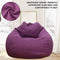 Beanbag Cover Recliner Gaming Storage Bag Lazy Lounger Bean Bag Without Bean Filling Easy Cleaning Bean Bag Insert Replacement Cover Sofa Chairs Cover for Adults and Children (100x120cm, Purple)