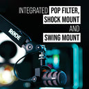 RØDE PodMic Broadcast-Quality Dynamic Microphone with Integrated Swing Mount for Podcasting, Streaming, Gaming, and Voice Recording