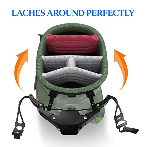3 Wheel Golf Push Cart - Lightweight Folding Golf Walking Push Cart Roller Golf Bag Holder w/Upper/Lower Bracket w/Elastic Strap, Scorecard Storage Compartment - SereneLife SLGCFLW