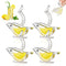 AUAUY Bird Lemon Squeezer, Acrylic Manual Lemon Squeezer, Manual Lemon Squeezer Portable Transparent Fruit Juicer, Hand Juicer for Orange Lemon Lime Pomegranate(4 Pack)