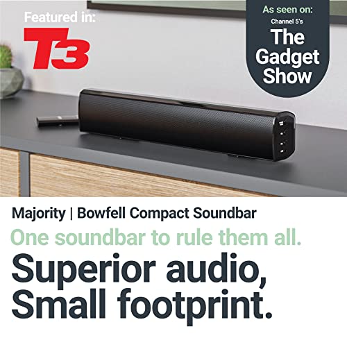 Majority Bowfell Bluetooth Soundbar for TV and Computer | 50-WATT with Powerful Stereo Sound | Multi-Connection