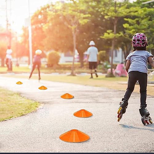 60 Pack Agility Soccer Cones with Carry Bag and Holder for Training,Sports Cones,Disc Sports Cones,Football Cones for Drills Distraining Cones for Basketballs,Agility Football Cones Set