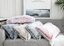 Uhomy Home Decorative Luxury Series Super Soft Faux Fur Pillow Cover Cushion Case for Sofa Bedding Chair Car Gray Ombre 12x20 Inch 30x50 Cm, Single