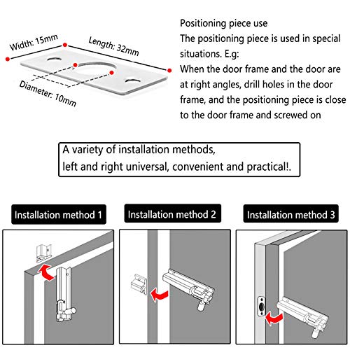 Zhi Jin 1Pc Thick Slide Barrel Door Bolt Latch Heavy Duty Gate Lock Security Guard Hardware