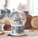 10.2 Inch High Large Size Christmas Snow Globes Musical Box with 8 Songs, Xmas Lighted Big Glitter Snow Globes 6 Hours Timer Christmas Birthday Gift Deluxe Carousel Snow Globes